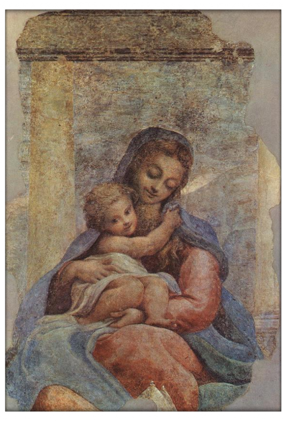 Madonna della Scala, фресковая роспись Корреджо 1523 год, Парма Madonna della Scala, фресковая роспись Корреджо 1523 год, Парма